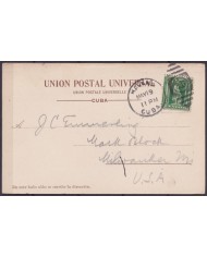 POS-1890 CUBA POSTCARD CIRCA 1902 ENTRANCE OF HAVANA HARBOR TO USA US.