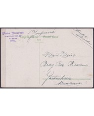 POS-1893 CUBA POSTCARD 1909 SANTIAGO DE CUBA EL VISO FORT TO GERMANY.