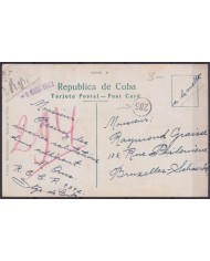 POS-1896 CUBA POSTCARD 1922 1C FROM BOOKLED STIAGO DE CUBA LIBERTY PARK - USA US.