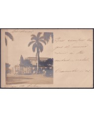 POS-1899 CUBA POSTCARD 1902 CARDENAS COLUMBUS SQUEARE RARE TO USA US.