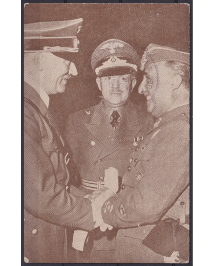 POS-1900 CUBA POSTCARD 1947 CAMPAÑ ESPAÑOLES ANTIFRANQUISTAS HITLER - FRANCO.