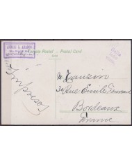 POS-1913 CUBA POSTCARD 1909 SANTIAGO DE CUBA EL VISO FORT CIENFUEGOS TO FRANCE.