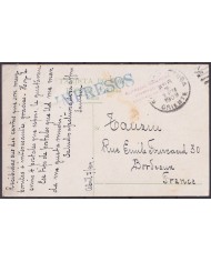 POS-1917 CUBA POSTCARD 1909 HAVANA HARBOR STREET MALECON & PUNTA CASTLE TO FRANCE.