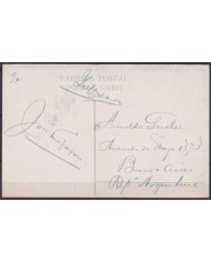 POS-1921 CUBA POSTCARD CIRCA 1909 HAVANA CENTRAL PARK TO ARGENTINA.