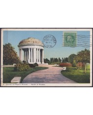 POS-1937 CUBA POSTCARD 1930 HAVANA GARDEN OF MIRAMAR FIVE AVENUE TO ARGENTINA