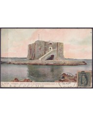 POS-1938 CUBA POSTCARD 1908 HAVANA CASTLE OF CHORRERA FORT TO ARGENTINA.