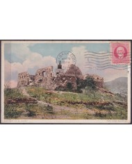 POS-1943 CUBA POSTCARD 1918 CENSORSHIP SANTIAGO DE CUBA EL VISO FORT TO ARGENTINA.