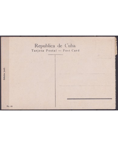 POS-1946 CUBA POSTCARD CIRCA 1920 HAVANA EL TEMPLETE UNUSED + STAMPS.
