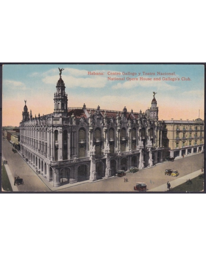 POS-1951 CUBA POSTCARD CIRCA 1920 HAVANA CENTRO GALLEGO UNUSED.