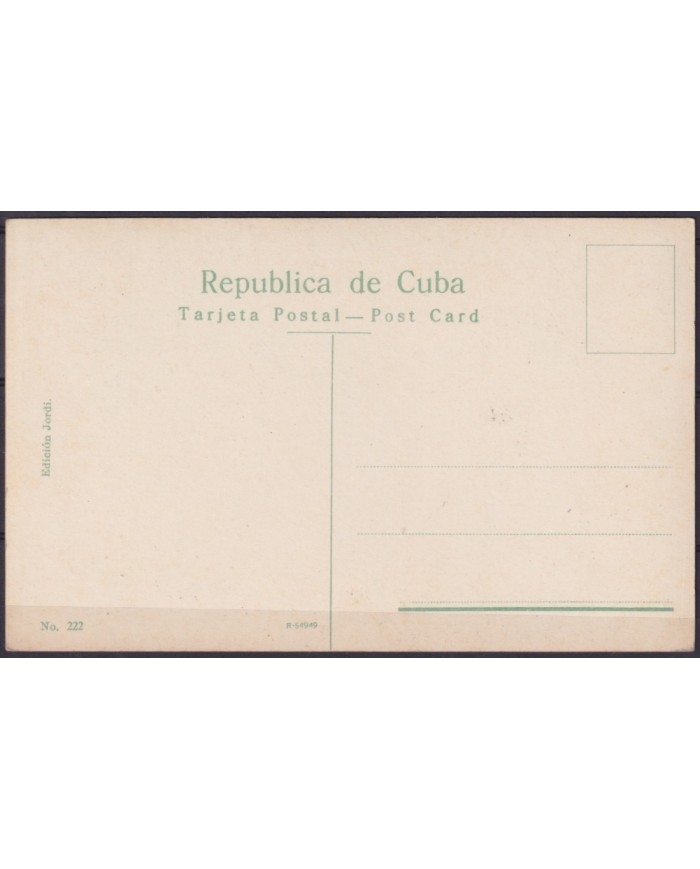 POS-1951 CUBA POSTCARD CIRCA 1920 HAVANA CENTRO GALLEGO UNUSED.
