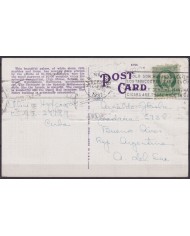 POS-1952 CUBA POSTCARD 1937 HAVANA CENTRO ASTURIANO TO ARGENTINA.