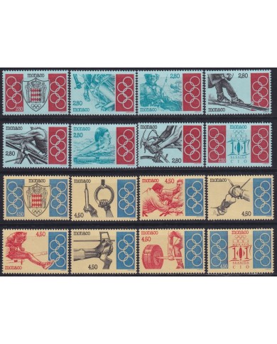 F-EX64740 MONACO MNH 1993 OLYMPIC GAMES CYCLE FENCING ATHLETISM SHUTTING.