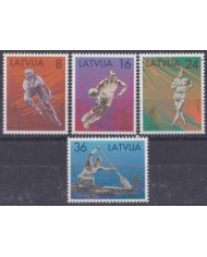 F-EX65139 LATVIJA LATVIA MNH 1992 ATLANTA OLYMPIC GAMES BASKET CYCLE ATHLETISM.