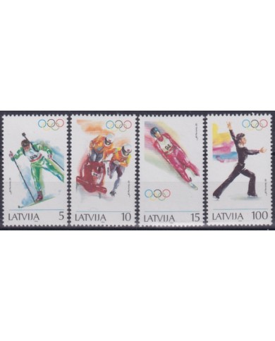 F-EX65140 LATVIJA LATVIA MNH 1994 WINTER OLYMPIC GAMES LILLEHAMMER SKITING SKI GIMNASTICS.
