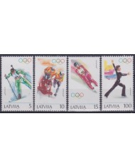 F-EX65140 LATVIJA LATVIA MNH 1994 WINTER OLYMPIC GAMES LILLEHAMMER SKITING SKI GIMNASTICS.