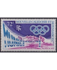 F-EX65148 NEW CALEDONIE MNH 1972 MUNICH OLYMPIC GAMES ATHLETISM RING HURDLES.