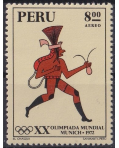 F-EX65149 PERU MNH 1972 MUNICH OLYMPIC GAMES CHASQUI RUNNER.