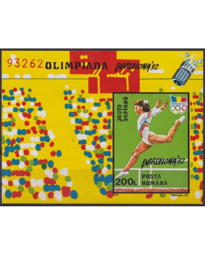 F-EX65176 RUMANIA MNH 1992 BARCELONA OLYMPIC GAMES GYMNASTICS.