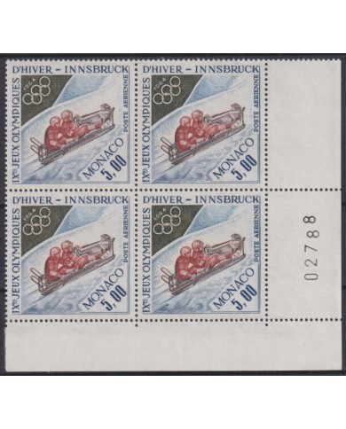 F-EX65240 MONACO MNH 1964 INNSBRUCK WINTER OLYMPIC GAMES SKITING.