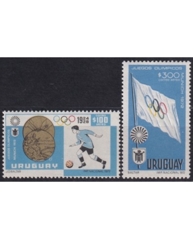 F-EX65153 URUGUAY MNH 1972 MUNICH OLYMPIC GAMES SOCCER.