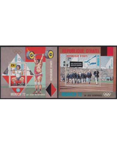 F-EX65156 HAITI MNH 1972 MUNICH OLYMPIC GAMES ISRAEL DELEGATION.