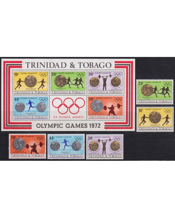 F-EX65157 TRINIDAD & TOBAGO MNH 1972 MUNICH OLYMPIC GAMES ATHLETISM RUNNER.