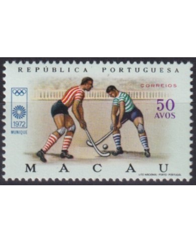 F-EX65159 MACAO MACAU MNH 1972 MUNICH OLYMPIC GAMES HOCKEY.