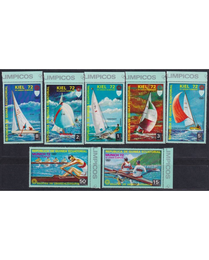 F-EX65161 GUINEA EQUATORIAL MNH 1972 MUNICH OLYMPIC GAMES SAILING REGATTA.
