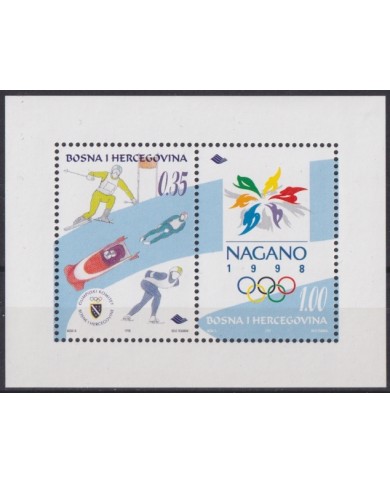 F-EX65103 BOSNIA HERZEGOVINA MNH 1998 NAGANO OLYMPIC GAMES SKI SKIITING.