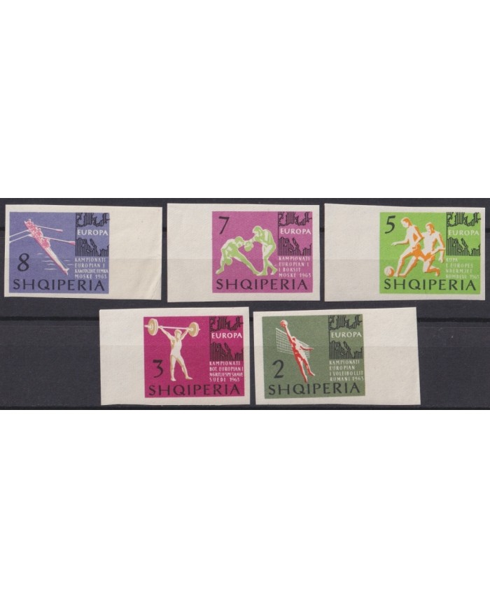 F-EX65105 ALBANIA MNH 1963 IMPERF VOLLEYBALL CHAMPIONSHIPS.