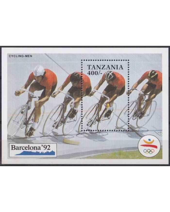 F-EX65166 TANZANIA MNH 1990 BARCELONA OLYMPIC GAMES CYCLING.