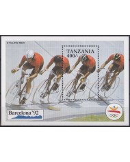 F-EX65166 TANZANIA MNH 1990 BARCELONA OLYMPIC GAMES CYCLING.