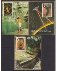 F-EX64744 GUYANA MNH 1987 SEOUL OLYMPIC GAMES ARCHAELOGY INDIGENOUS.