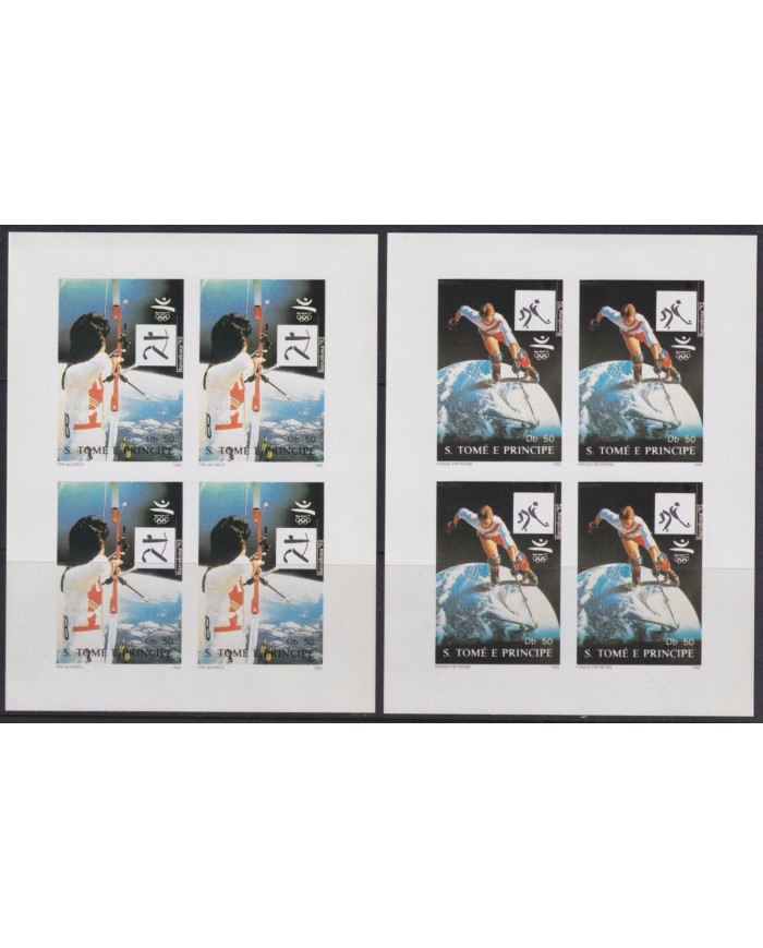 F-EX64745 SAO TOME I PRINCIPE MNH 1992 BARCELONA OLYMPIC GAMES IMPERFORATED ARCHERY.