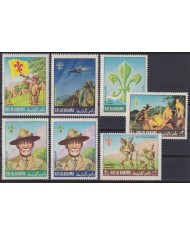 F-EX64518 SOUTH ARABIA RAS AL KHAIMA MNH 1967 BOYS SCOUT IDAHO WORLD JAMBOREE LORD BADEM POWELL.