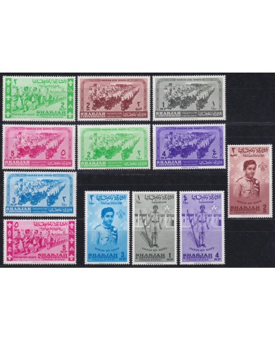 F-EX64653 SOUTH ARABIA SHARJAH MNH 1964 BOYS SCOUT WORLD JAMBOREE LORD BADEM POWELL.