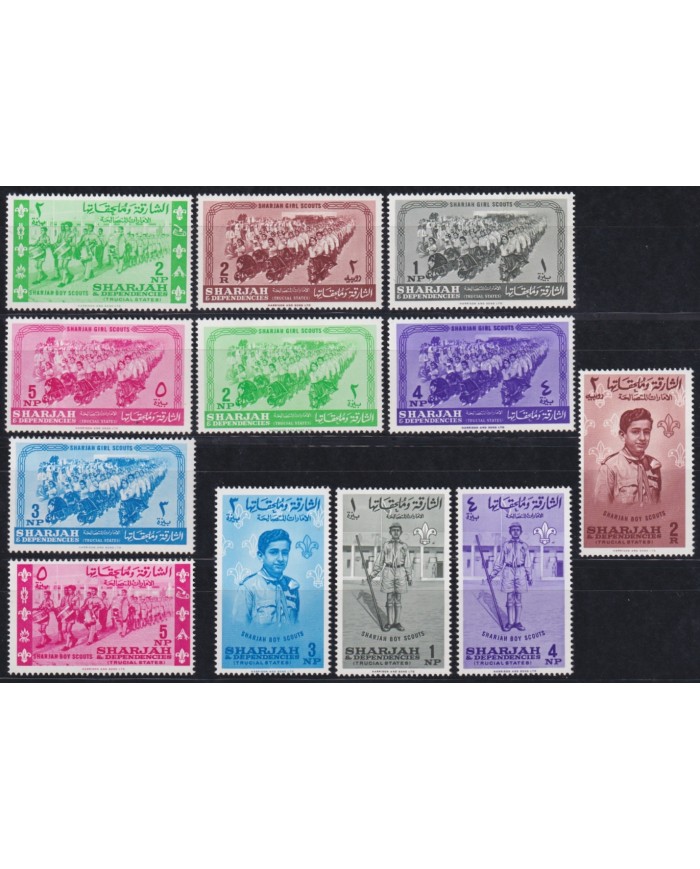 F-EX64653 SOUTH ARABIA SHARJAH MNH 1964 BOYS SCOUT WORLD JAMBOREE LORD BADEM POWELL.