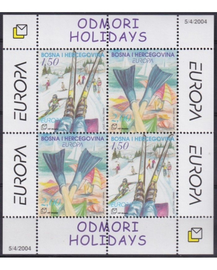F-EX65561 BOSNIA & HERZEGOVINA MNH 2004 EUROPA CEPT HOLLIDAYS.