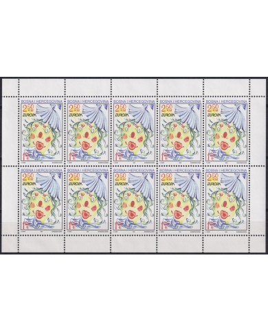 F-EX64705 BOSNIA & HERZEGOVINA MNH 2002 EUROPA CEPT CIRCUS CLOWN SHEET.