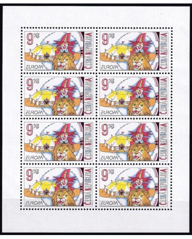 F-EX64766 CZECH REP MNH 2002 EUROPA CEPT CIRCUS CLOWN SHEET.