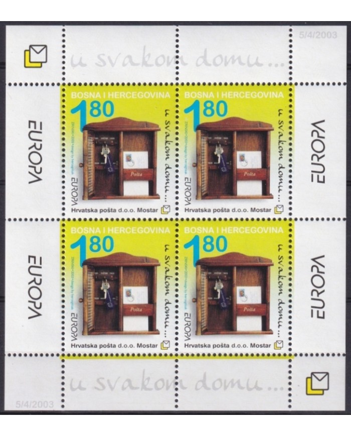 F-EX65564 BOSNIA CROATIA ADM HRVATSKA MNH 2003 EUROPA CEPT.