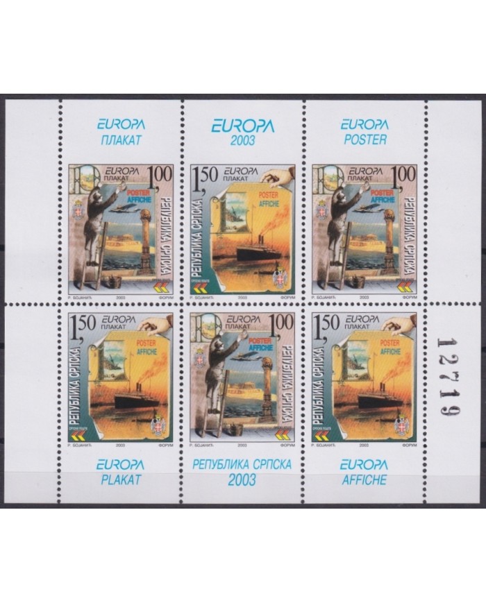 F-EX65407 SERBIA MNH 2003 EUROPA CEPT POSTER ART.