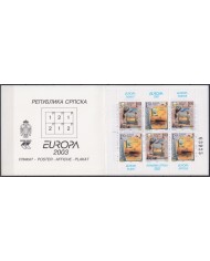 F-EX65406 SERBIA MNH 2003 EUROPA CEPT POSTER ART BOOKLED.