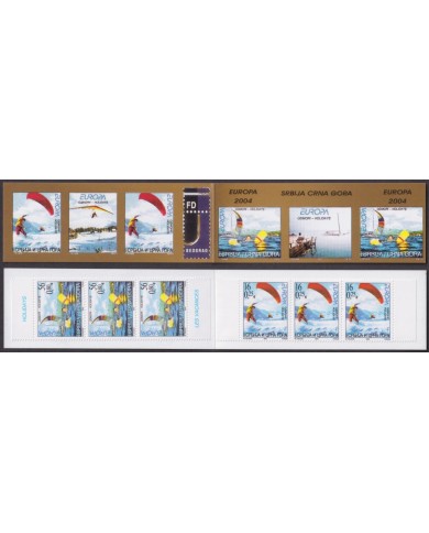 F-EX65562 SERBIA MNH 2004 EUROPA CEPT HOLLIDAYS RIVER CANOES BOOKLED.