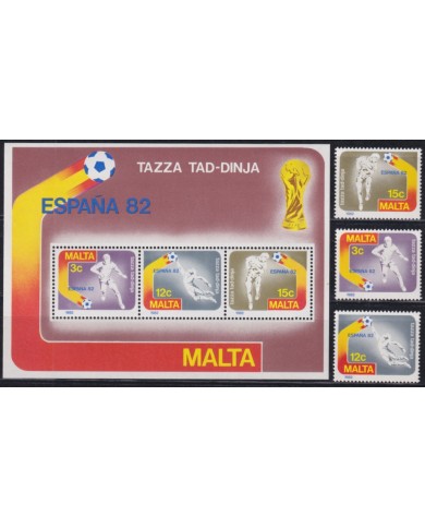 F-EX65881 MALTA MNH 1982 SPAIN SOCCER FOOTBALL WORLD CHAMPIONSHIP.