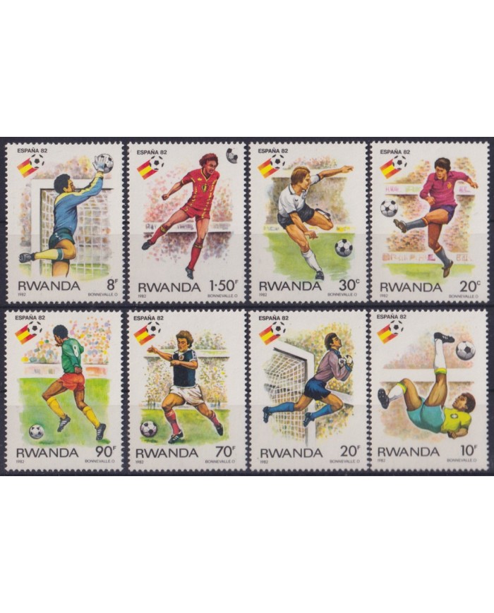 F-EX65891 RWANDA MNH 1982 SPAIN SOCCER FOOTBALL WORLD CHAMPIONSHIP.