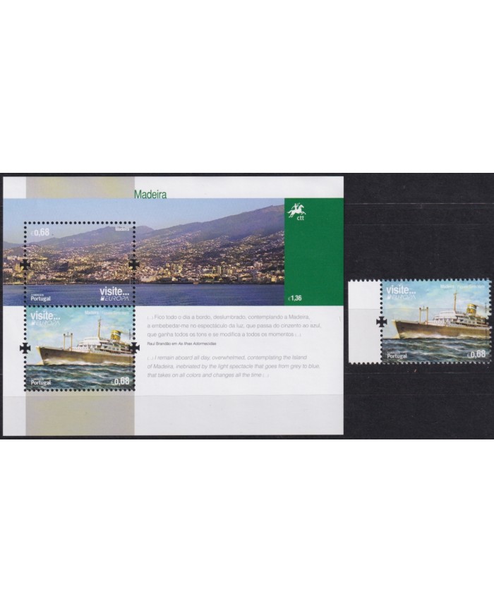 F-EX65425 PORTUGAL MADEIRA MNH 2012 EUROPA CEPT TOURISM SHIP.