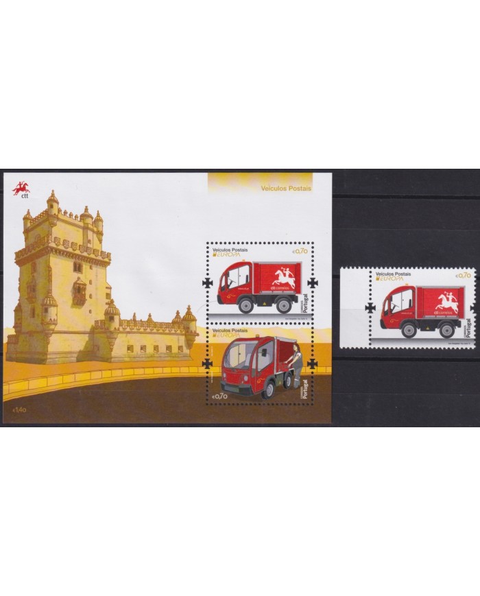 F-EX65424 PORTUGAL MNH 2013 EUROPA CEPT POSTAL VEHICLES CAR.