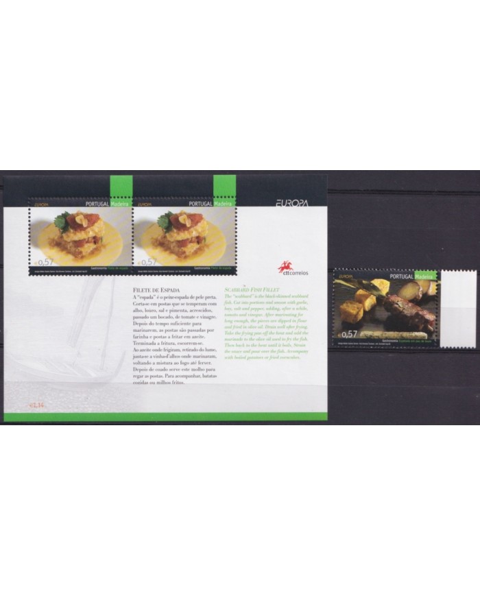 F-EX65415 PORTUGAL MADEIRA MNH 2005 EUROPA CEPT GASTRONOMY FOOD FISH.