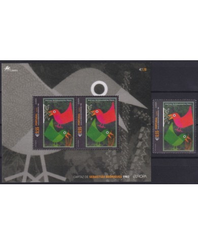 F-EX66028 PORTUGAL AZORES MNH 2003 EUROPA CEPT ART POSTER BIRD.
